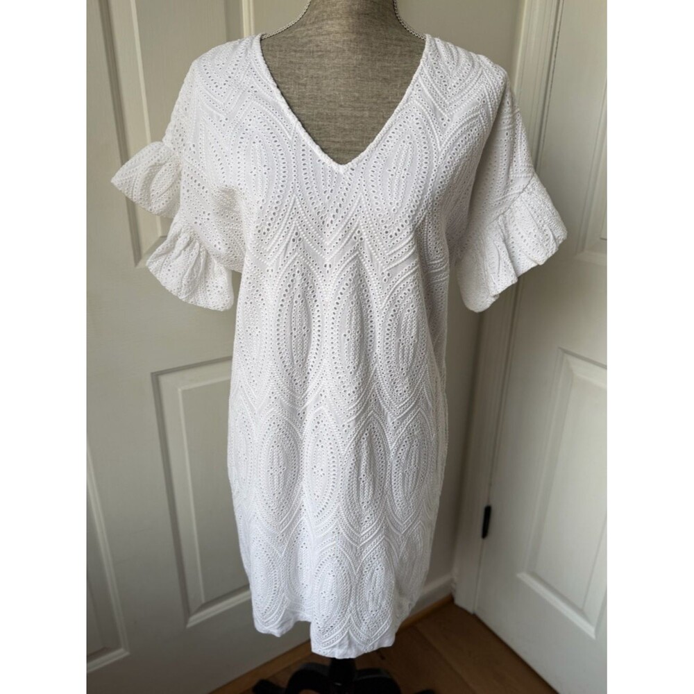 NWT Marie Oliver Andi Ruffle Eyelet Dress Size Medium